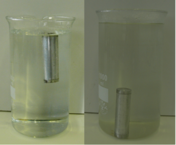 Obr. 1 Závislost hustoty vody na teplotě